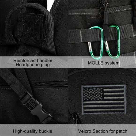 15L Motorcycle Backpack Tactical Bag Rucksacks for Outdoor Camping Trekking - Picture 5 of 7